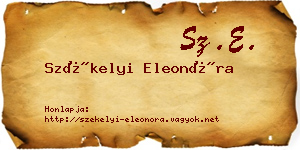 Székelyi Eleonóra névjegykártya